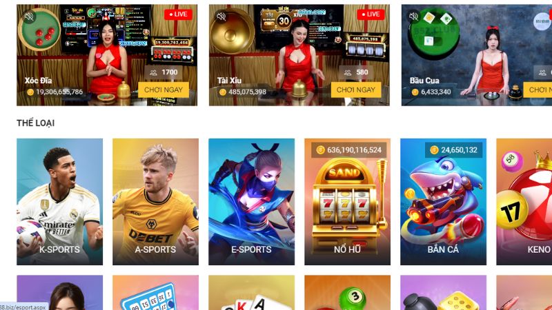 Bộ sưu tập game đẳng cấp có mặt tại sân chơi